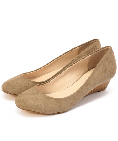 green label relaxing（グリーンレーベルリラクシング）の「GT ラウンドウェッジパンプス ◆（パンプス・レディース・ベージュ/ブラック/ロイヤルブルー・22.5cm/24.5cm/25cm/24cm/22cm/23cm/23.5cm）」の3枚目の写真