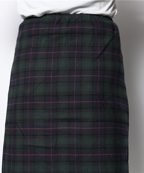 WEGO（ウィゴー）の「WEGO/チェックラップミモレスカート（スカート・レディース・グレー/グリーン/レッド・FREE）」の7枚目の写真