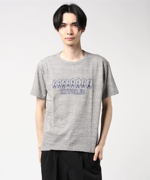 GLOSTER(グロスター)の「【LOOP WHEEL】吊り編みプリントTシャツ(Tシャツ/カットソー・メンズ・ホワイト/ネイビー/グレー・S/M/L/XL)」の9枚目の写真