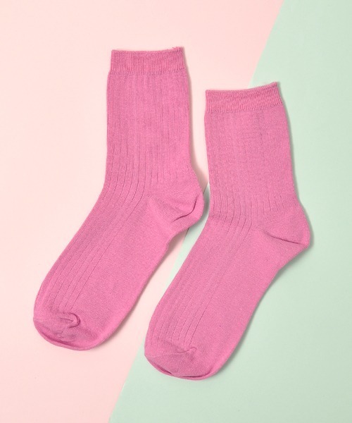 Vibgyor Women ヴィブジョー ウィメン の Vibgyor Select レディース 綿100 リブ ソックス くすみカラー 靴下 Tk ソックス 靴下 Wear