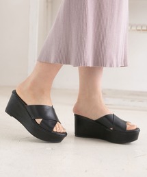 厚底ヤミツキソールクロスベルトサンダル