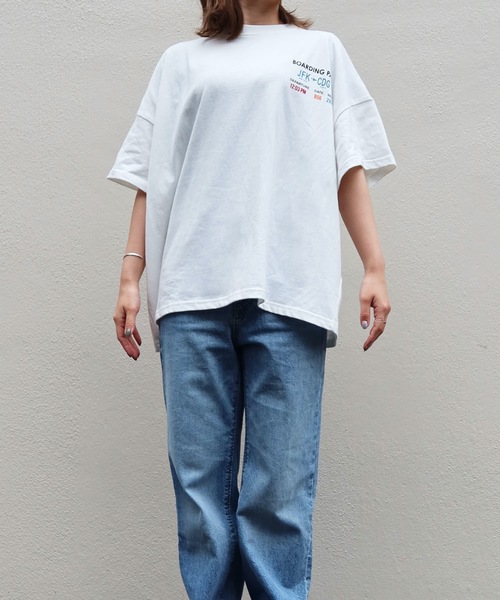 Riberry（リベリー）の「DeparturesバックプリントTシャツ（Tシャツ/カットソー・レディース・ベージュ/オフホワイト/ブルー/ライトグリーン/スミクロ・FREE）」の17枚目の写真