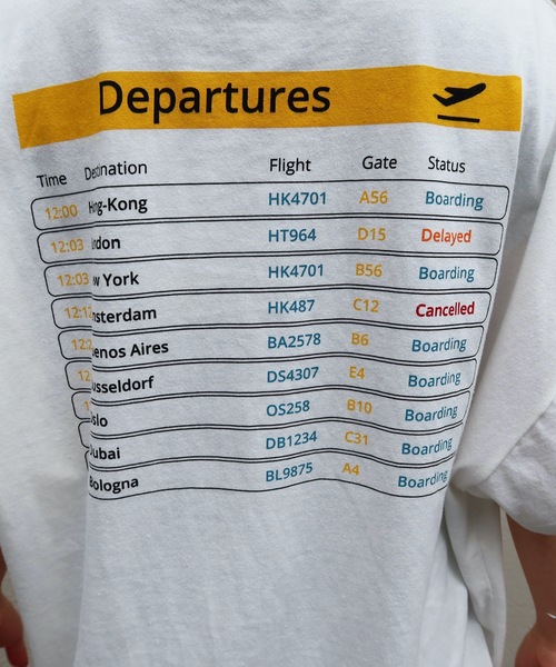 Riberry（リベリー）の「DeparturesバックプリントTシャツ（Tシャツ/カットソー・レディース・ベージュ/オフホワイト/ブルー/ライトグリーン/スミクロ・FREE）」の10枚目の写真