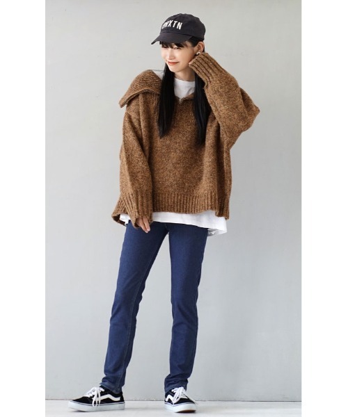 zootie（ズーティー）の「人をダメにするきちんとパンツ［スキニー］（その他パンツ・レディース・グレイッシュベージュ/ブルー系その他/インディゴブルー/ブラック・LL/M/L/S/MEDIUM/X-LARGE/LARGE/SMALL）」の9枚目の写真