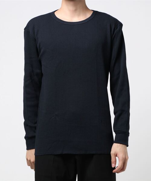 FRUIT OF THE LOOM(フルーツオブザルーム)の「1P 20/- TCワッフル L/S Tシャツ / シンプル / モノトーン / デイリーウェア(Tシャツ/カットソー・メンズ・グレー/ホワイト/ネイビー/ブラック・XL/M/S/L)」の1枚目の写真