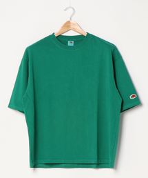 BIG 製品染め 5分袖 Tシャツ / クロップド / ワイド / 半袖 / カットソー / シンプル / カジュアル / 無地 / ユニセックス
