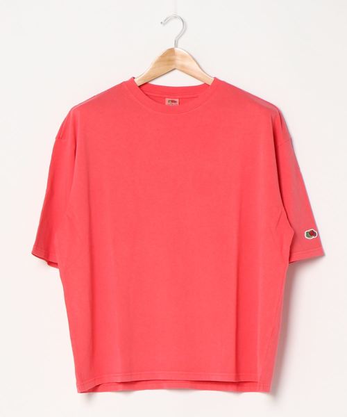 FRUIT OF THE LOOM(フルーツオブザルーム)の「BIG 製品染め 5分袖 Tシャツ / クロップド / ワイド / 半袖 / カットソー / シンプル / カジュアル / 無地 / ユニセックス(Tシャツ/カットソー・レディース・パープル/グリーン/ミント/イエロー/レッド・M/XL/S/L)」の7枚目の写真