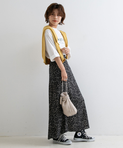 Newlyme（ニューリーミー）の「ロゴプリントロンＴ【R】（Tシャツ/カットソー・レディース・グリーン/ブラック・M-L）」の9枚目の写真