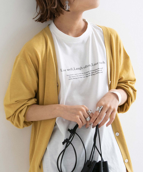 Newlyme（ニューリーミー）の「ロゴプリントロンＴ【R】（Tシャツ/カットソー・レディース・グリーン/ブラック・M-L）」の16枚目の写真