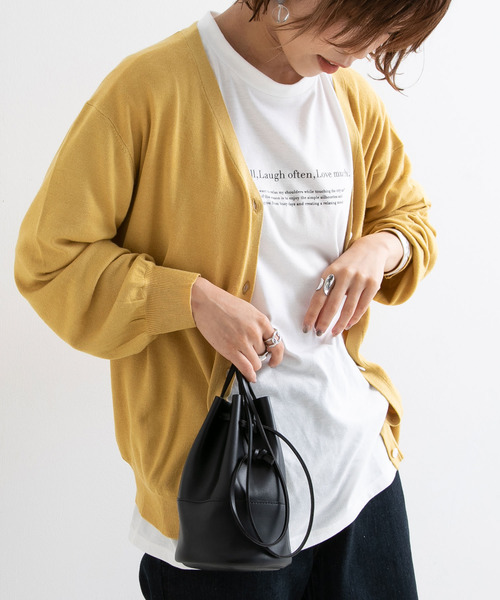 Newlyme（ニューリーミー）の「ロゴプリントロンＴ【R】（Tシャツ/カットソー・レディース・グリーン/ブラック・M-L）」の18枚目の写真