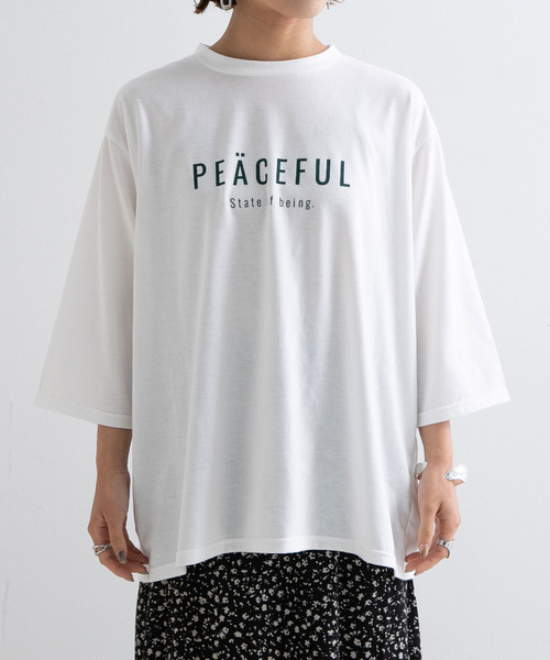 Newlyme（ニューリーミー）の「ロゴプリントロンＴ【R】（Tシャツ/カットソー・レディース・グリーン/ブラック・M-L）」の21枚目の写真