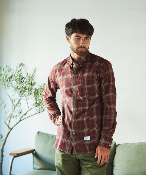 GORDON MILLER(ゴードンミラー)の「GORDON MILLER(ゴードンミラー) British チェック Button Down シャツ 20A-GM008 (シャツ/ブラウス・メンズ・ベージュ/グリーン/ボルドー・L/M/S)」の21枚目の写真