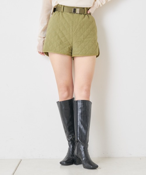 Chico（チコ）の「キルティングショートパンツ（その他パンツ・レディース・ブラック/カーキ/ライトベージュ・FREE）」の8枚目の写真