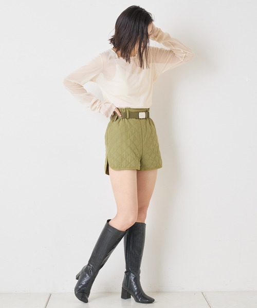 Chico（チコ）の「キルティングショートパンツ（その他パンツ・レディース・ブラック/カーキ/ライトベージュ・FREE）」の5枚目の写真