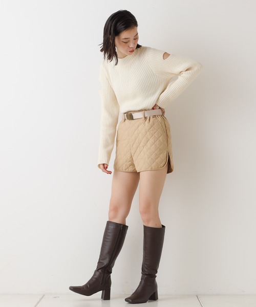 Chico（チコ）の「キルティングショートパンツ（その他パンツ・レディース・ブラック/カーキ/ライトベージュ・FREE）」の17枚目の写真