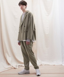 【セットアップ】オーバーサイズ ワイド セットアップ/ダブルテーラードジャケット&タックワイド テーパードパンツ EMMA CLOTHES