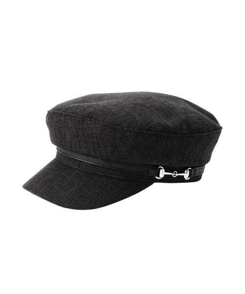 MURUA（ムルーア）の「レザーピットマリンキャップ（キャップ・レディース・ブラック/ブラウン/アイボリー・FREE）」の10枚目の写真