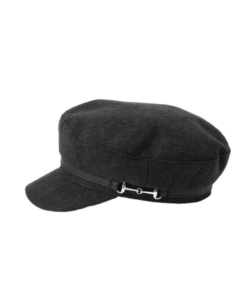 MURUA（ムルーア）の「レザーピットマリンキャップ（キャップ・レディース・ブラック/ブラウン/アイボリー・FREE）」の11枚目の写真