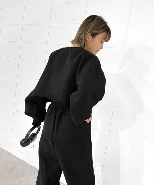 WHO'S WHO gallery（フーズフーギャラリー）の「PERVERT カレッジショートプル（スウェット・レディース・ライトグレー/ブラック/ネイビー/ベージュ系その他・FREE）」の9枚目の写真