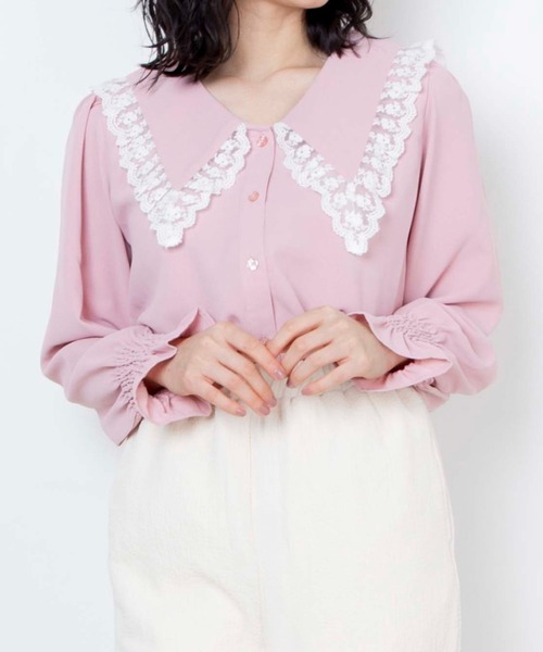 セール Wego ビックカラーレースセーラーブラウス シャツ ブラウス Wego ウィゴー のファッション通販 Zozotown