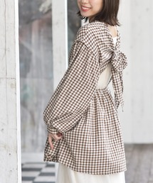 レディースのチュニック ブラウン 茶色系 リボン ファッション通販 Zozotown