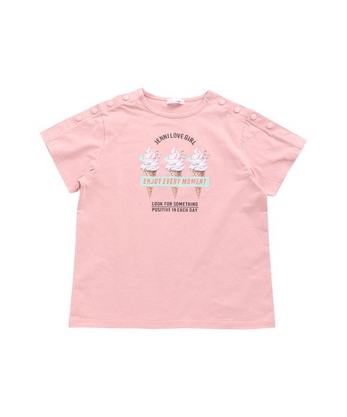 JENNI love（ジェニィラブ）の「２wayトリプルアイスTシャツ（Tシャツ/カットソー・キッズ・オフホワイト/ピンク/イエロー・130cm/140cm/150cm/160cm）」の17枚目の写真