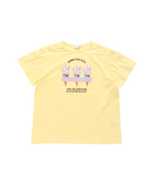 JENNI love（ジェニィラブ）の「２wayトリプルアイスTシャツ（Tシャツ/カットソー・キッズ・オフホワイト/ピンク/イエロー・130cm/140cm/150cm/160cm）」の16枚目の写真