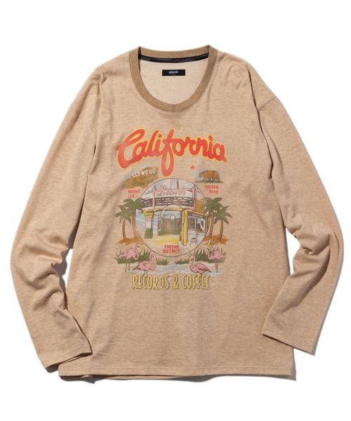 glamb（グラム）の「Souvenir long sleeves CS (California) / スーベニアロングスリーブカットソー（カリフォルニア）（Tシャツ/カットソー・メンズ・ベージュ・M/L/S）」の2枚目の写真