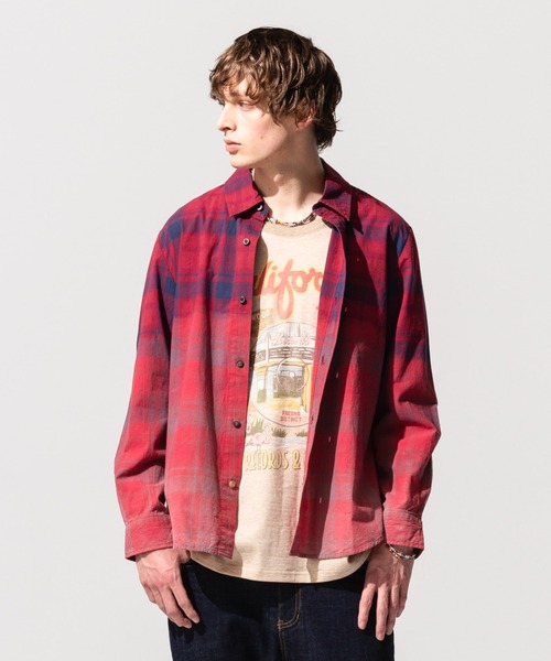 glamb（グラム）の「Souvenir long sleeves CS (California) / スーベニアロングスリーブカットソー（カリフォルニア）（Tシャツ/カットソー・メンズ・ベージュ・M/L/S）」の4枚目の写真