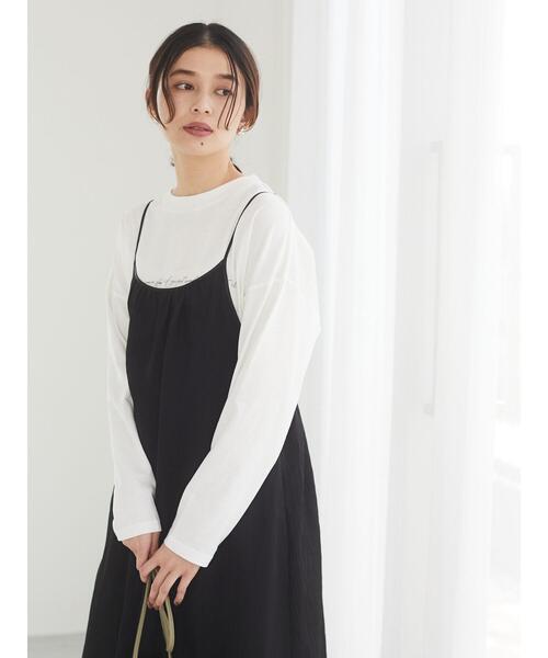 Green　Parks（グリーンパークス）の「シンプルロゴロンT＊（Tシャツ/カットソー・レディース・オフホワイト/ブラック/ベージュ/ブルー・FREE）」の17枚目の写真