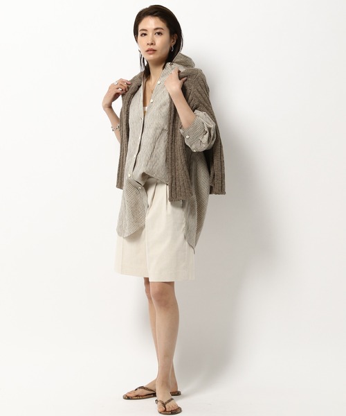 BABYLONE（バビロン）の「BABYLONE/リネンコンショートパンツ（その他パンツ・レディース・オフホワイト/ブラック・36inch/38inch）」の18枚目の写真