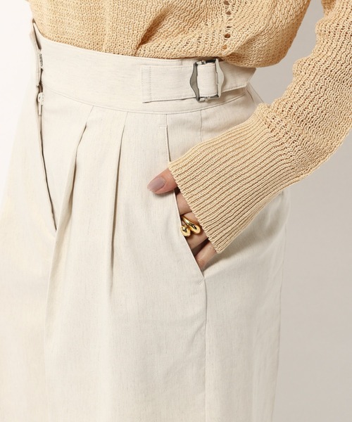 BABYLONE（バビロン）の「BABYLONE/リネンコンショートパンツ（その他パンツ・レディース・オフホワイト/ブラック・36inch/38inch）」の4枚目の写真