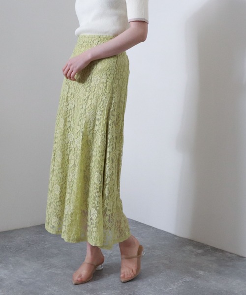 archives（アルシーヴ）の「【web限定item】レースマーメイドスカート（スカート・レディース・グリーン系その他/ブルー/オフホワイト・MEDIUM）」の6枚目の写真