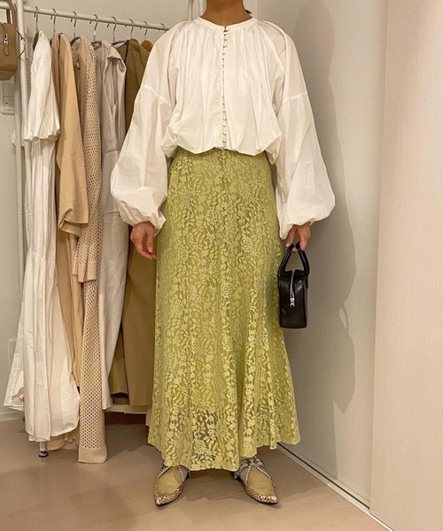 archives（アルシーヴ）の「【web限定item】レースマーメイドスカート（スカート・レディース・グリーン系その他/ブルー/オフホワイト・MEDIUM）」の12枚目の写真