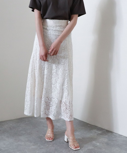 archives（アルシーヴ）の「【web限定item】レースマーメイドスカート（スカート・レディース・グリーン系その他/ブルー/オフホワイト・MEDIUM）」の17枚目の写真