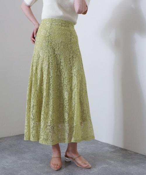 archives（アルシーヴ）の「【web限定item】レースマーメイドスカート（スカート・レディース・グリーン系その他/ブルー/オフホワイト・MEDIUM）」の15枚目の写真