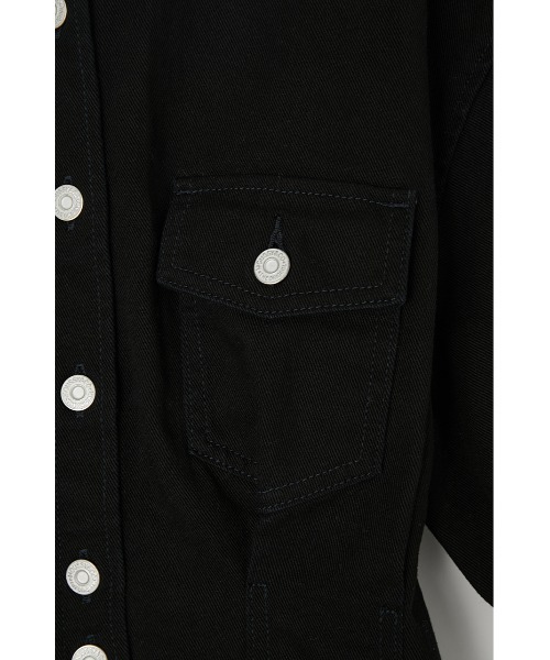 MOUSSY（マウジー）の「SHORT SLEEVE DENIM MINI ドレス（ワンピース・レディース・ブルー/ブラック・2/1）」の11枚目の写真