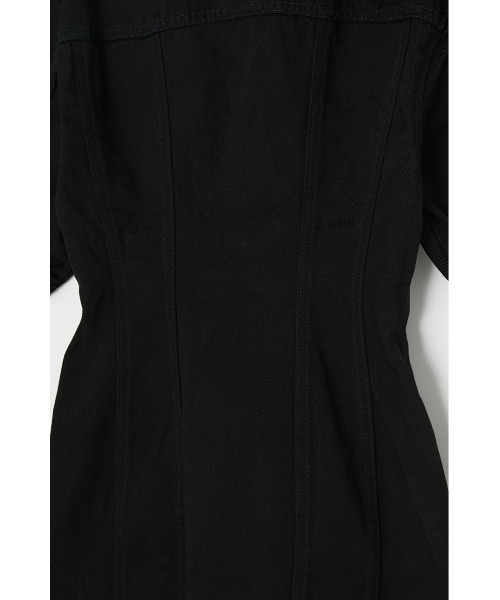 MOUSSY（マウジー）の「SHORT SLEEVE DENIM MINI ドレス（ワンピース・レディース・ブルー/ブラック・2/1）」の12枚目の写真