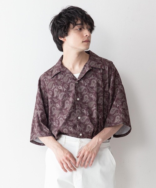 UNIIT(ユニット)の「【UNIIT】ドレープオープンカラー(開襟)シャツ ドルマンスリーブ(シャツ/ブラウス・メンズ・ミント/ブルー/サックスブルー/ワイン/ブラック/その他/ベージュ/ブラック系その他/グレー/ホワイト・MEDIUM/LARGE)」の9枚目の写真