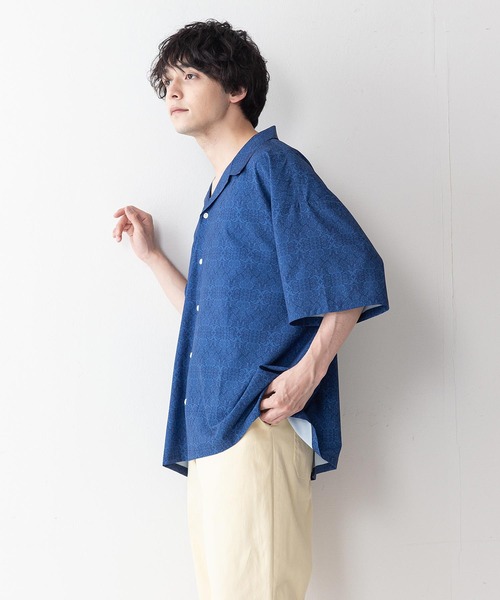 UNIIT(ユニット)の「【UNIIT】ドレープオープンカラー(開襟)シャツ ドルマンスリーブ(シャツ/ブラウス・メンズ・ミント/ブルー/サックスブルー/ワイン/ブラック/その他/ベージュ/ブラック系その他/グレー/ホワイト・MEDIUM/LARGE)」の12枚目の写真