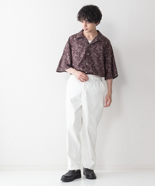 UNIIT(ユニット)の「【UNIIT】ドレープオープンカラー(開襟)シャツ ドルマンスリーブ(シャツ/ブラウス・メンズ・ミント/ブルー/サックスブルー/ワイン/ブラック/その他/ベージュ/ブラック系その他/グレー/ホワイト・MEDIUM/LARGE)」の14枚目の写真