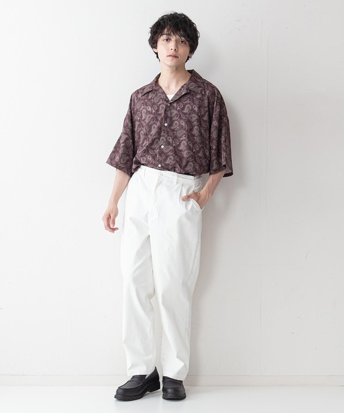 UNIIT(ユニット)の「【UNIIT】ドレープオープンカラー(開襟)シャツ ドルマンスリーブ(シャツ/ブラウス・メンズ・ミント/ブルー/サックスブルー/ワイン/ブラック/その他/ベージュ/ブラック系その他/グレー/ホワイト・MEDIUM/LARGE)」の15枚目の写真