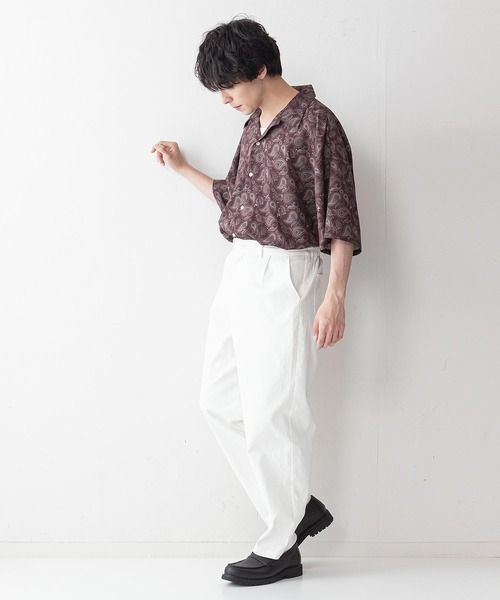 UNIIT(ユニット)の「【UNIIT】ドレープオープンカラー(開襟)シャツ ドルマンスリーブ(シャツ/ブラウス・メンズ・ミント/ブルー/サックスブルー/ワイン/ブラック/その他/ベージュ/ブラック系その他/グレー/ホワイト・MEDIUM/LARGE)」の16枚目の写真