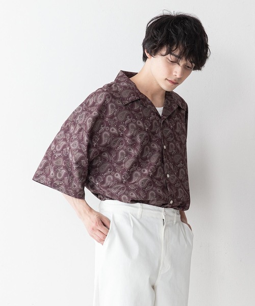 UNIIT(ユニット)の「【UNIIT】ドレープオープンカラー(開襟)シャツ ドルマンスリーブ(シャツ/ブラウス・メンズ・ミント/ブルー/サックスブルー/ワイン/ブラック/その他/ベージュ/ブラック系その他/グレー/ホワイト・MEDIUM/LARGE)」の18枚目の写真