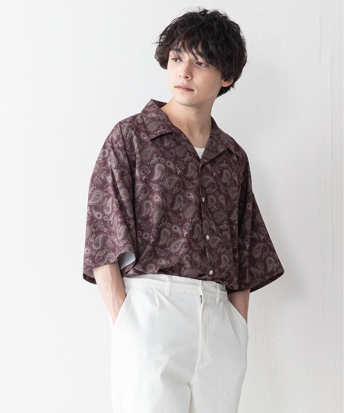 UNIIT(ユニット)の「【UNIIT】ドレープオープンカラー(開襟)シャツ ドルマンスリーブ(シャツ/ブラウス・メンズ・ミント/ブルー/サックスブルー/ワイン/ブラック/その他/ベージュ/ブラック系その他/グレー/ホワイト・MEDIUM/LARGE)」の19枚目の写真