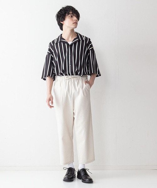 UNIIT(ユニット)の「【UNIIT】ドレープオープンカラー(開襟)シャツ ドルマンスリーブ(シャツ/ブラウス・メンズ・ミント/ブルー/サックスブルー/ワイン/ブラック/その他/ベージュ/ブラック系その他/グレー/ホワイト・MEDIUM/LARGE)」の21枚目の写真