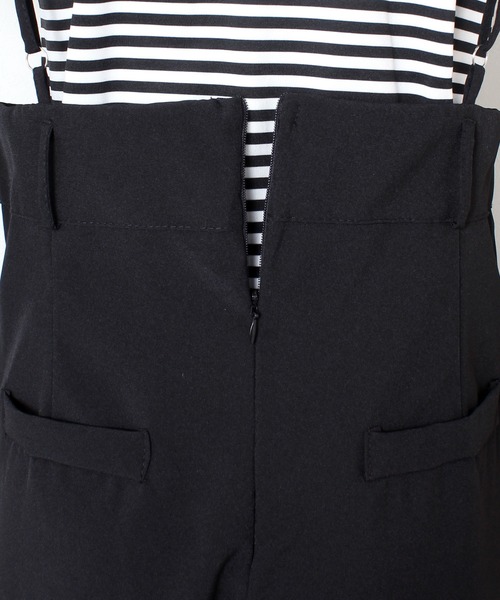 Primazel（プリマゼル）の「ボーダーTシャツ＋サロペットパンツセットアップ（サロペット/オーバーオール・レディース・ブラック/ブラウン・M）」の6枚目の写真