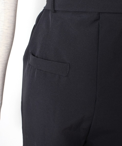 Primazel（プリマゼル）の「ボーダーTシャツ＋サロペットパンツセットアップ（サロペット/オーバーオール・レディース・ブラック/ブラウン・M）」の9枚目の写真