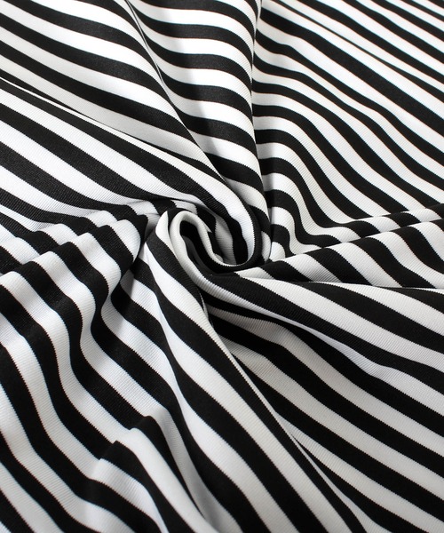 Primazel（プリマゼル）の「ボーダーTシャツ＋サロペットパンツセットアップ（サロペット/オーバーオール・レディース・ブラック/ブラウン・M）」の10枚目の写真