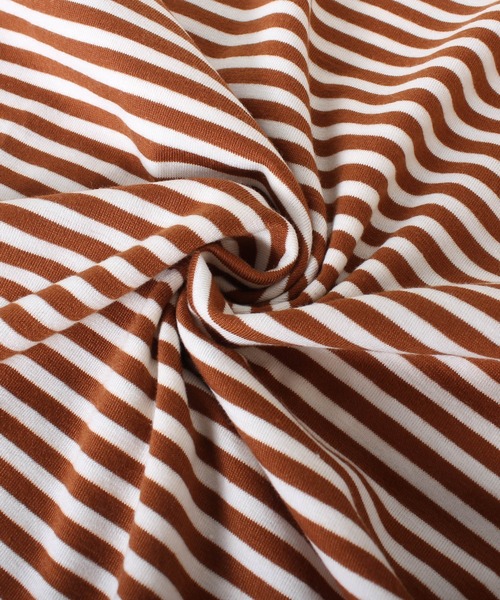 Primazel（プリマゼル）の「ボーダーTシャツ＋サロペットパンツセットアップ（サロペット/オーバーオール・レディース・ブラック/ブラウン・M）」の12枚目の写真